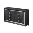 Bowery Hill Contemporary 8 Drawer Dresser in Metallic Gray