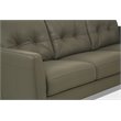 Bowery Hill Modern Tufted Leather Sofa in Pesto Green
