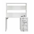 Bowery Hill Modern Desk and Hutch with Storage in White