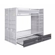Bowery Hill Contemporary Twin Trundle with Caster Wheels in Gunmetal