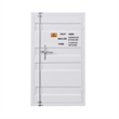 Bowery Hill Contemporary Metal Rectangular Chest with 1 Door in White