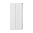 Bowery Hill Contemporary Metal Rectangular Chest with 1 Door in White