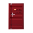 Bowery Hill Contemporary Metal Rectangular Chest with 1 Door in Red