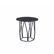 Bowery Hill Contemporary Round End Table in Black