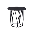 Bowery Hill Contemporary Round End Table in Black