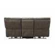 Bowery Hill Leather-Aire Power Reclining Sofa with USB Charging in Gray