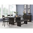 Bowery Hill Transitional Contemporary Dining Table in Distressed Walnut