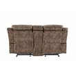 Bowery Hill Modern Velvet Reclining Loveseat with USB Dock/Console in Chocolate