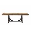 Bowery Hill Transitional Metal Base Dining Table in Maple