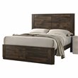 Bowery Hill Contemporary King Panel Bed in Antique Walnut