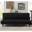Bowery Hill Tufted Sleeper Sofa in Black