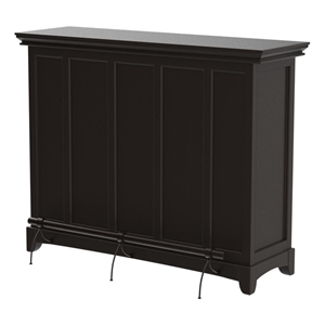 Bowery Hill Modern Wood Ebony Brown Counter Height Home Bar with Foot Rail