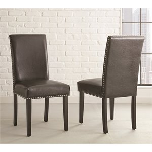 Bowery Hill Upholstered Dining Side Chair in Black
