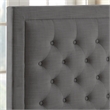 Bowery Hill Tufted King Platform Bed in Gray