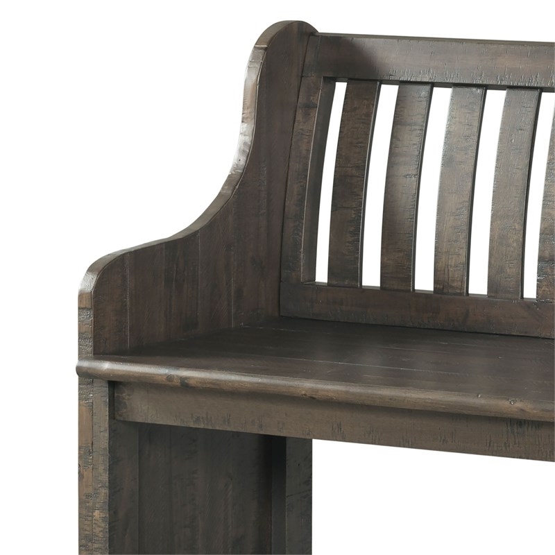 Bowery Hill 6 Piece Engineered Wood Dining Set in Dark Ash