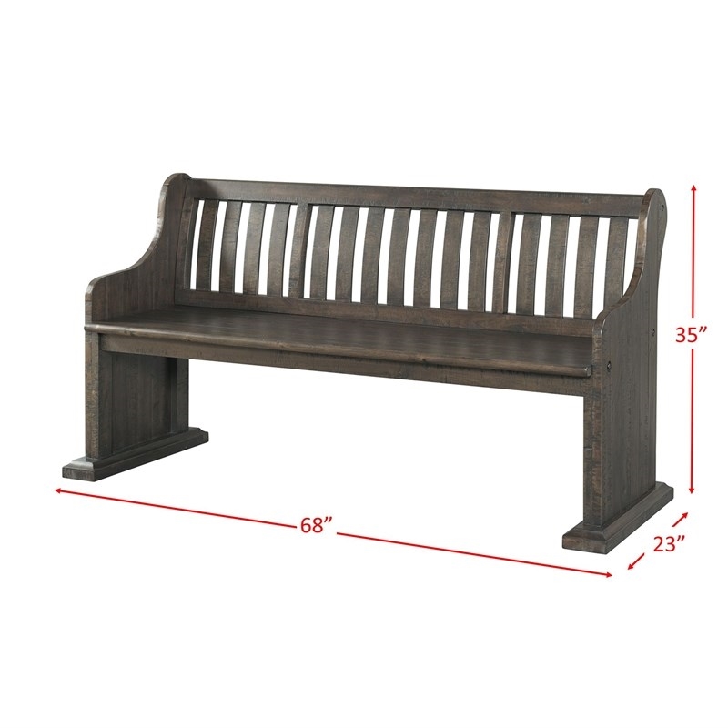 Bowery Hill 6 Piece Engineered Wood Dining Set in Dark Ash