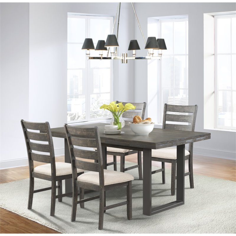 Bowery Hill 5 Piece Dining Set in Dark Ash | Cymax Business
