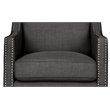 Bowery Hill Chair WIth Ottoman in Charcoal Gray