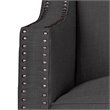 Bowery Hill Chair WIth Ottoman in Charcoal Gray