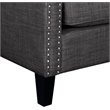 Bowery Hill Chair WIth Ottoman in Charcoal Gray