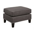 Bowery Hill Chair WIth Ottoman in Charcoal Gray