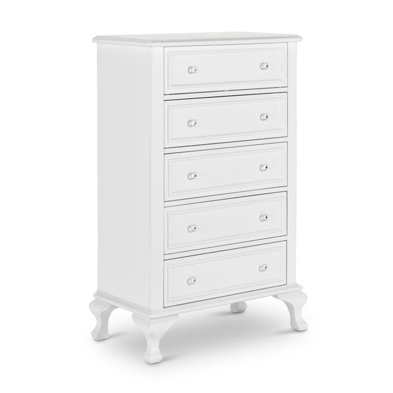 Bowery Hill Button Tufted Faux Leather 3 Piece Full Kids Bedroom Set in White