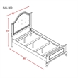 Bowery Hill Faux Leather Upholstered Full Bed with Trundle in White
