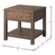 Bowery Hill End Table Nightstand Bedside Square in Solid Wood - Unfinished