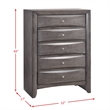 Bowery Hill Queen 3 Piece Bedroom Set in Gray