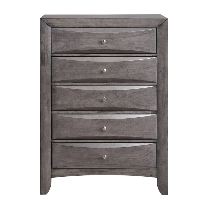 Bowery Hill Queen 3 Piece Bedroom Set in Gray