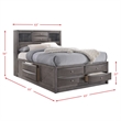 Bowery Hill Queen 3 Piece Bedroom Set in Gray