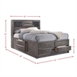 Bowery Hill Queen 6 Piece Bedroom Set in Gray