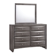 Bowery Hill Queen 6 Piece Bedroom Set in Gray
