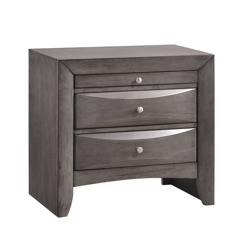 Bowery Hill Queen 6 Piece Bedroom Set in Gray