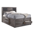 Bowery Hill Solid Wood 3 Piece King Bedroom Set in Gray