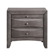 Bowery Hill Solid Wood 3 Piece King Bedroom Set in Gray