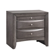 Bowery Hill Solid Wood 3 Piece King Bedroom Set in Gray