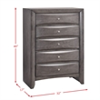 Bowery Hill Solid Wood 3 Piece King Bedroom Set in Gray