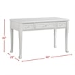 Bowery Hill Traditional Wood Writing Desk in White