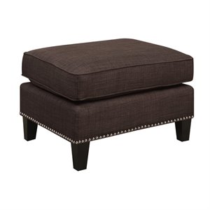 bowery hill ottoman in chocolate