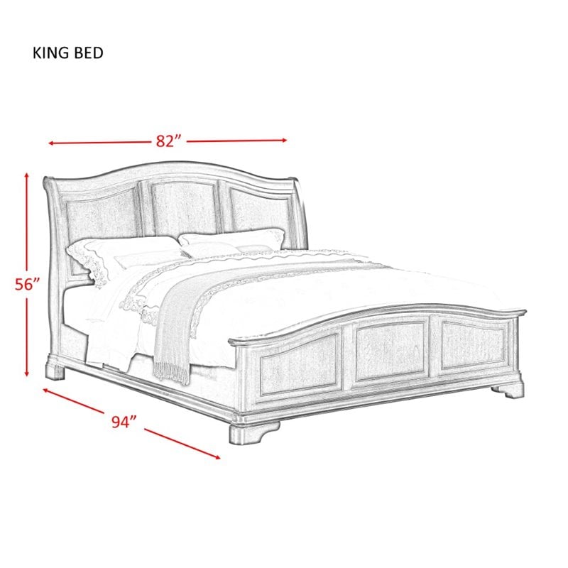Bowery Hill 4 Piece Queen Bedroom Set in Cherry