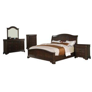 Bowery Hill 5 Piece Queen Bedroom Set in Cherry