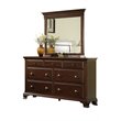 Bowery Hill Solid Pine Wood 4-Piece King Bedroom Set in Cherry