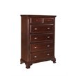 Bowery Hill Solid Pine Wood 5-Piece King Bedroom Set in Cherry