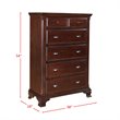 Bowery Hill Solid Pine Wood 5-Piece King Bedroom Set in Cherry