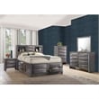 Bowery Hill 8-Drawers Bedroom Dresser in Gray/Silver Knobs