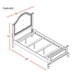 Bowery Hill Faux Leather Upholstered Twin Panel Bed in White
