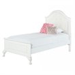 Bowery Hill Faux Leather Upholstered Twin Panel Bed in White