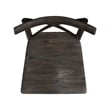 Bowery Hill Solid Wood Dark Brown Counter Stool Rectangular X-Back 39