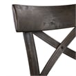 Bowery Hill Solid Wood Dark Brown Counter Stool Rectangular X-Back 39